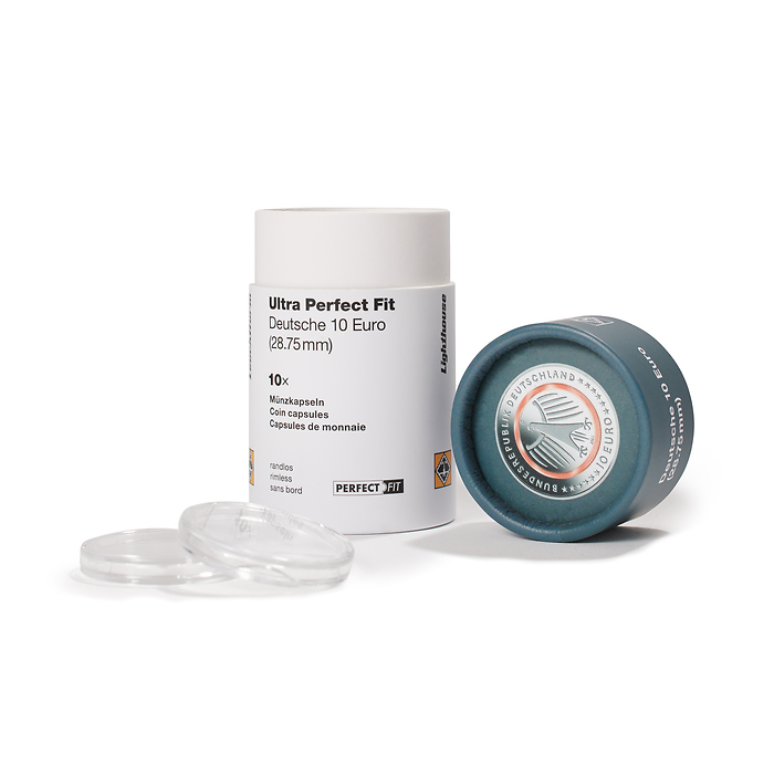 Ultra Perfect Fit coin capsules for 10 Euro (28,75 mm), pack of 10