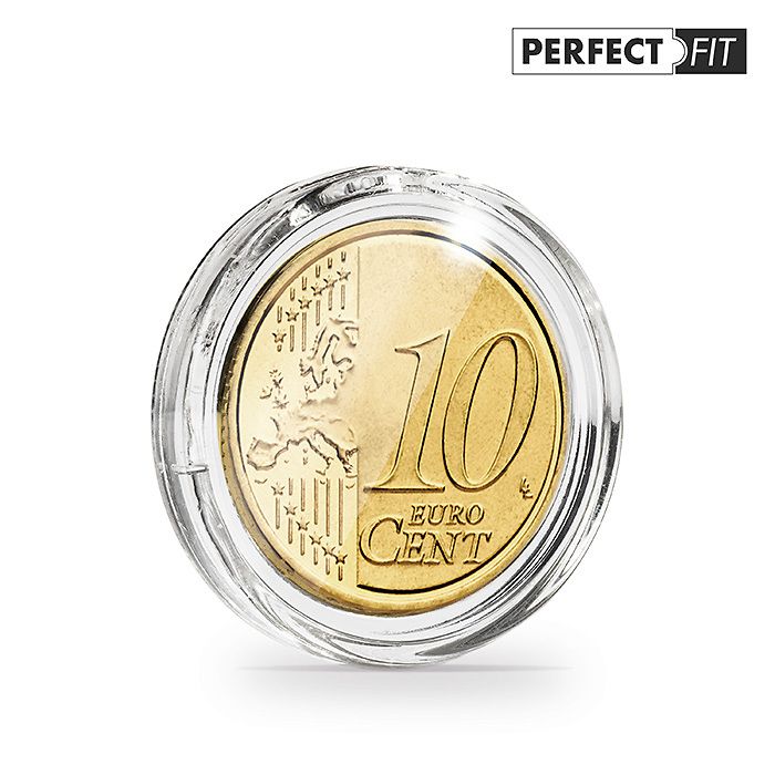 ULTRA coin capsules Perfect Fit for 10 Euro-Cent (19,75 mm), pack of 100