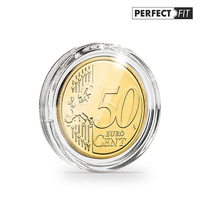 ULTRA coin capsules Perfect Fit for 50 Euro-Cent (24,25 mm), pack of 100
