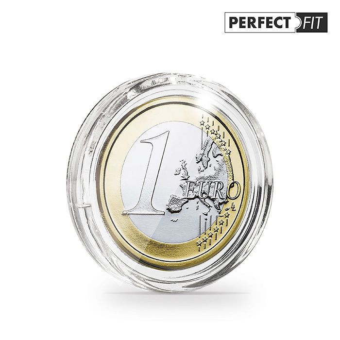 ULTRA coin capsules Perfect Fit for 1 Euro (23,25 mm), pack  of 100
