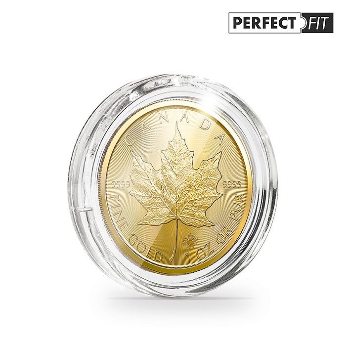 ULTRA coin capsules Perfect Fit for 1 oz. Maple Leaf Gold (30,00 mm), pack of 100