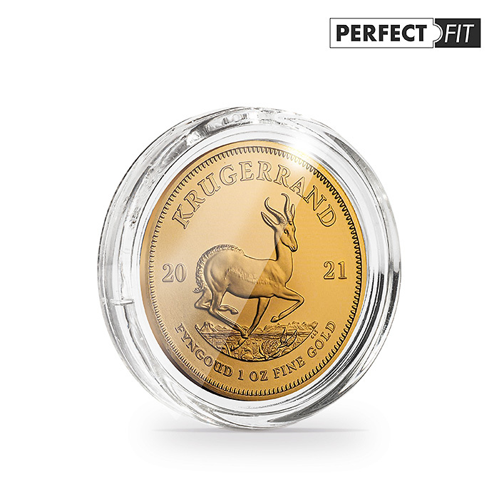 Ultra coin capsules Perfect Fit for 1 oz. Krugerrand Gold (32,60 mm), pack of 100