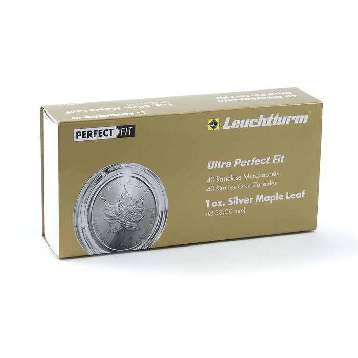 Ultra Perfect Fit coin capsules for 1 oz. Maple Leaf Silver   (38,00 mm), pack of 40