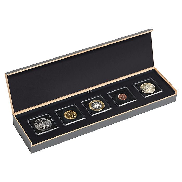 LUXOR coin case 5x QUADRUM coin capsule
