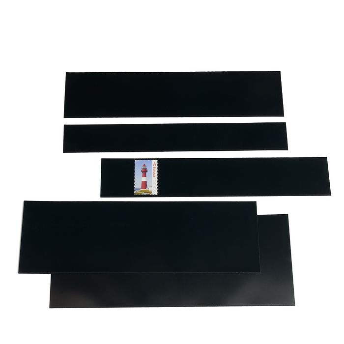 HAWID-Assortment, 200 strips 217 x 26 - 130 mm, black backing film