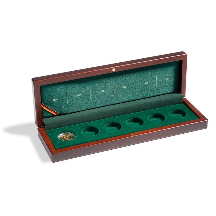 VOLTERRA „Return of the Wildlife” coin case for 6 German 20-euro gold coins in capsules