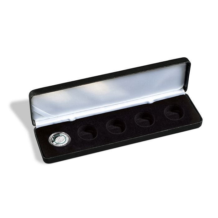 NOBILE coin case for 5 German €10 collector coins “Server to Society” in capsules, black