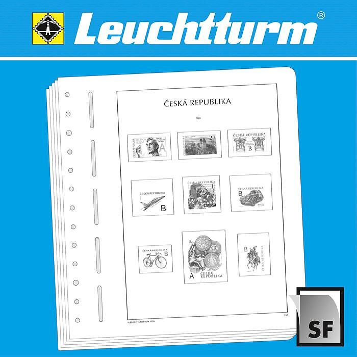 Lighthouse Illustrated album pages with stamp mounts Czech Republic 2020-2025