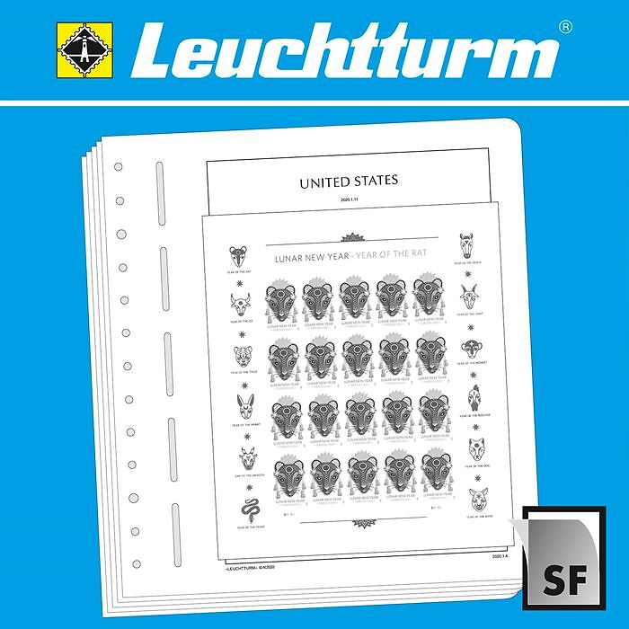 Lighthouse Illustrated album pages with stamp mounts USA miniature sheet 2020-2025