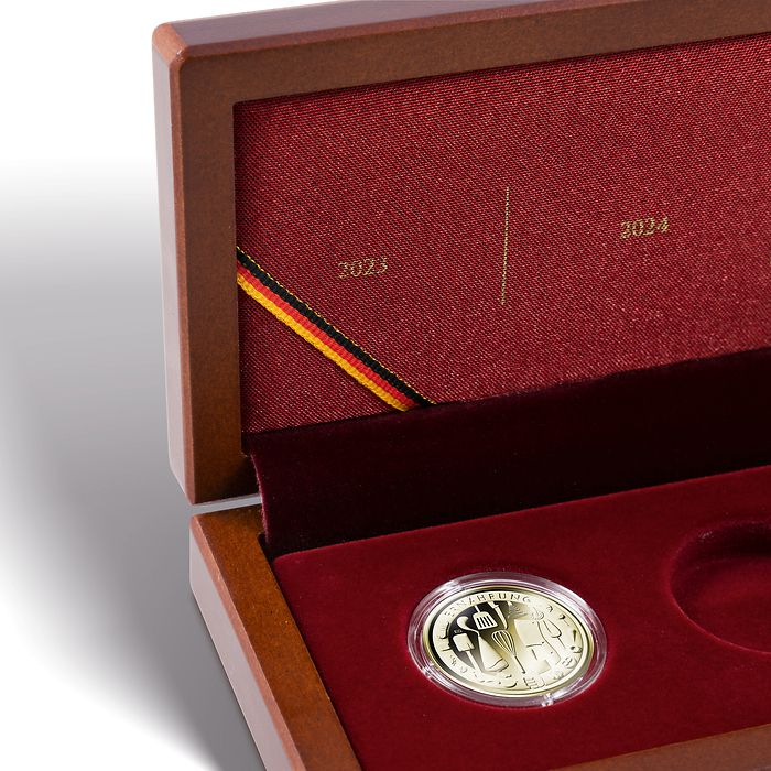 VOLTERRA coin etui for 5 German 50-euro gold coins “Deutsches Handwerk” in capsules