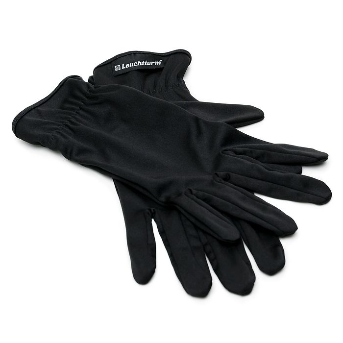 Coin gloves made of microfibre, size M, 1 pair, black