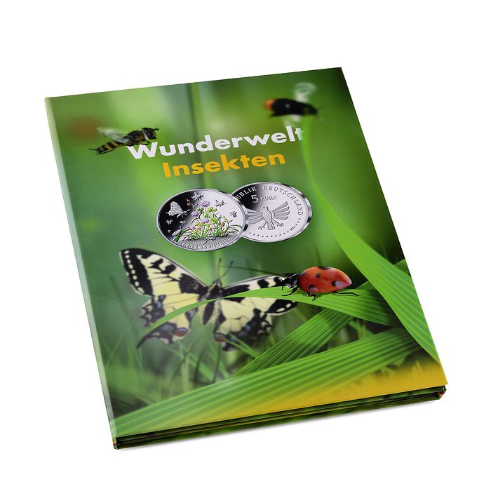 'Insects Wonderworld“ coin album for nine 5-euro coins incl.  flower seeds