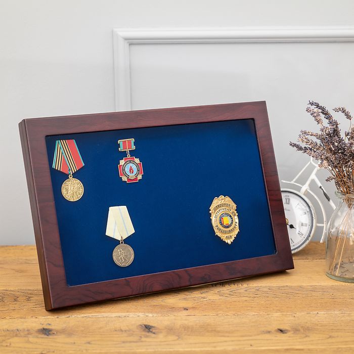 MILITARIA Vitrine with glass lid and display function