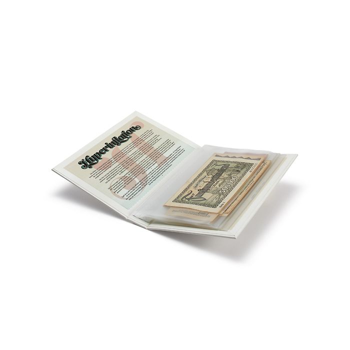 Inflation money pocket album for 20 banknotes