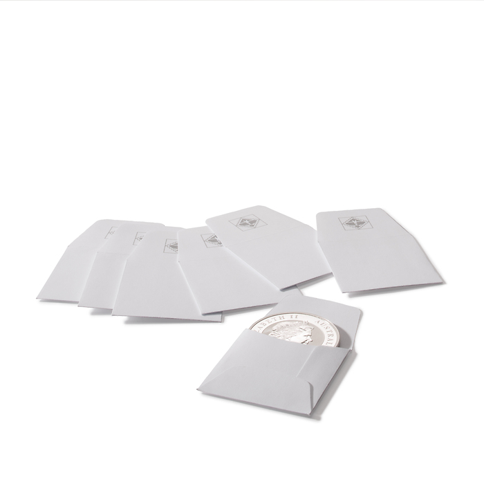 Numentum coin pockets for 1 coin up to 46mm made of paper, pack of 100