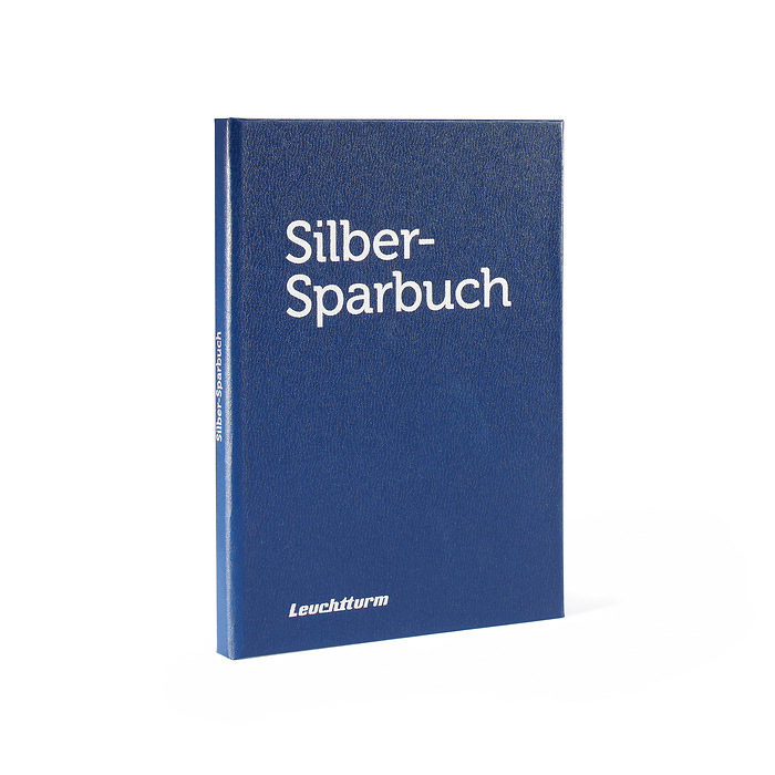 Presso silver savings book for 6 x 20€ comMemorative coins, blue