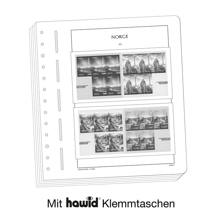 Lighthouse supplement with stamp mounts Norway  Stamp Booklets 2023