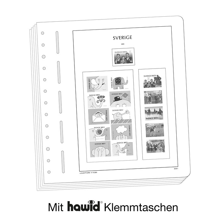 Lighthouse supplement with stamp mounts Sweden 2023