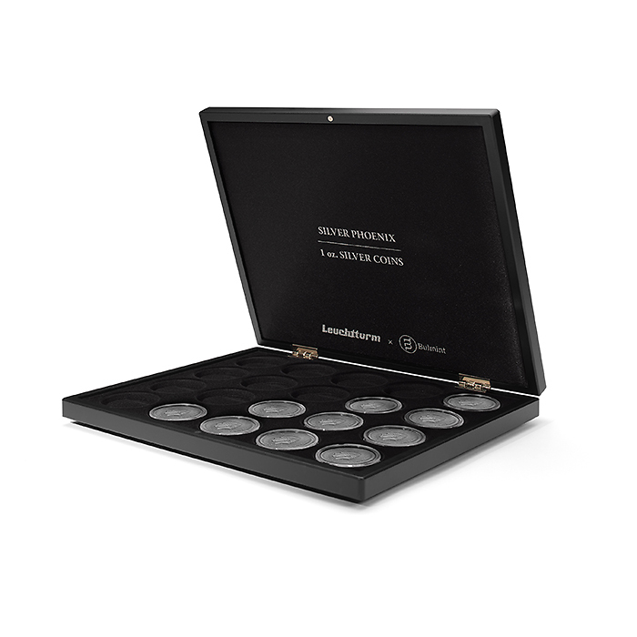 Volterra Uno - presentation case for 20 „Silver Phoenix“ silver coins in coin capsules