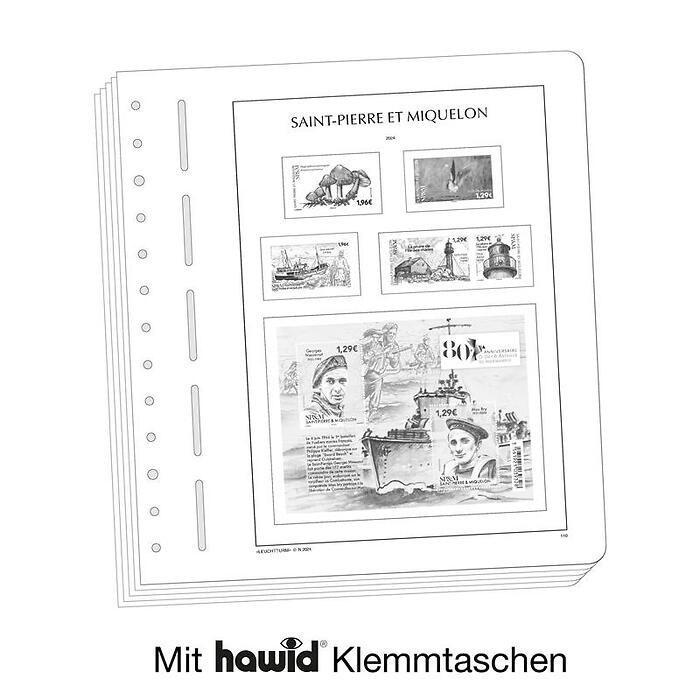 Lighthouse supplement with stamp mounts St.Pierre and Miquelon 2024