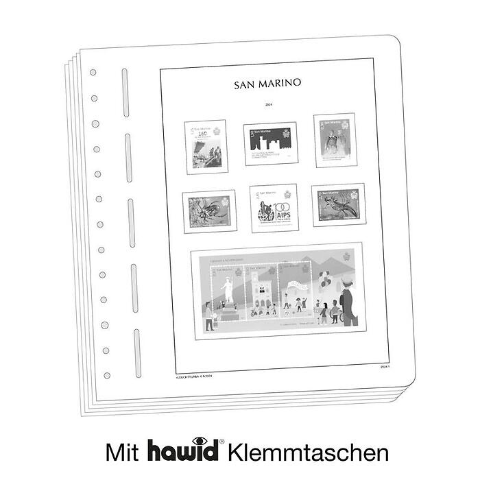 Lighthouse supplement with stamp mounts San Marino 2024