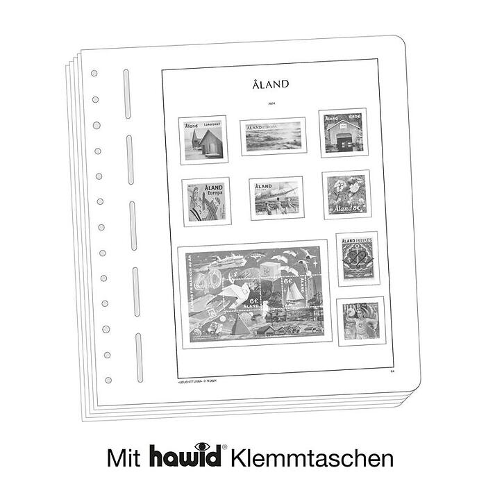 Lighthouse supplement with stamp mounts Aland 2024