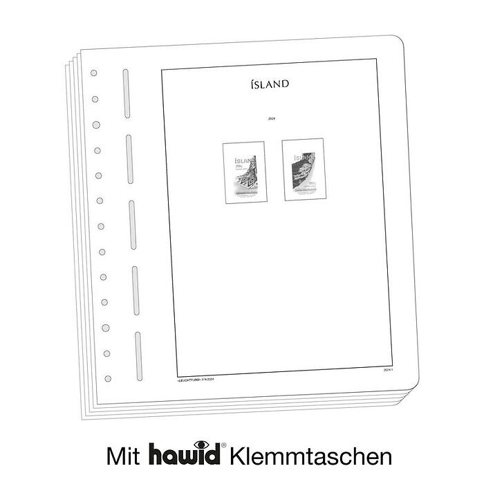 Lighthouse supplement with stamp mounts Iceland 2024