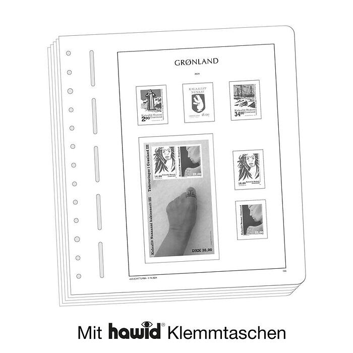 Lighthouse supplement with stamp mounts Greenland 2024