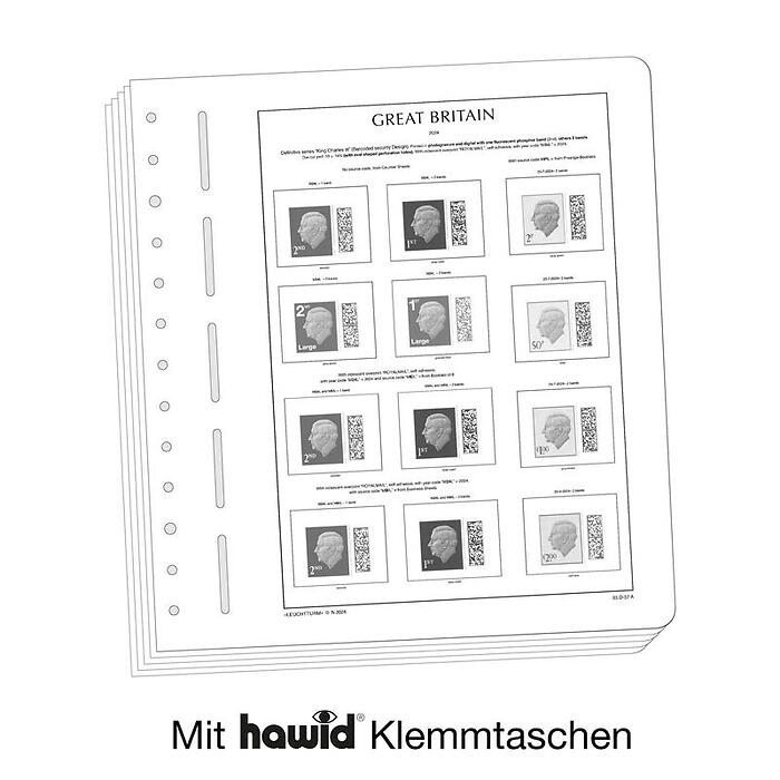 Lighthouse supplement with stamp mounts Great Britain Def. & Reg. stamps special Ed. 2024