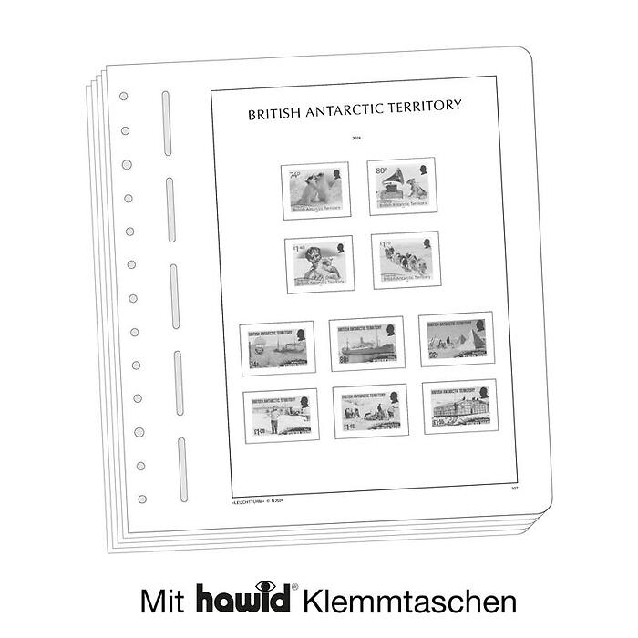 Lighthouse supplement with stamp mounts British Antarctica 2024