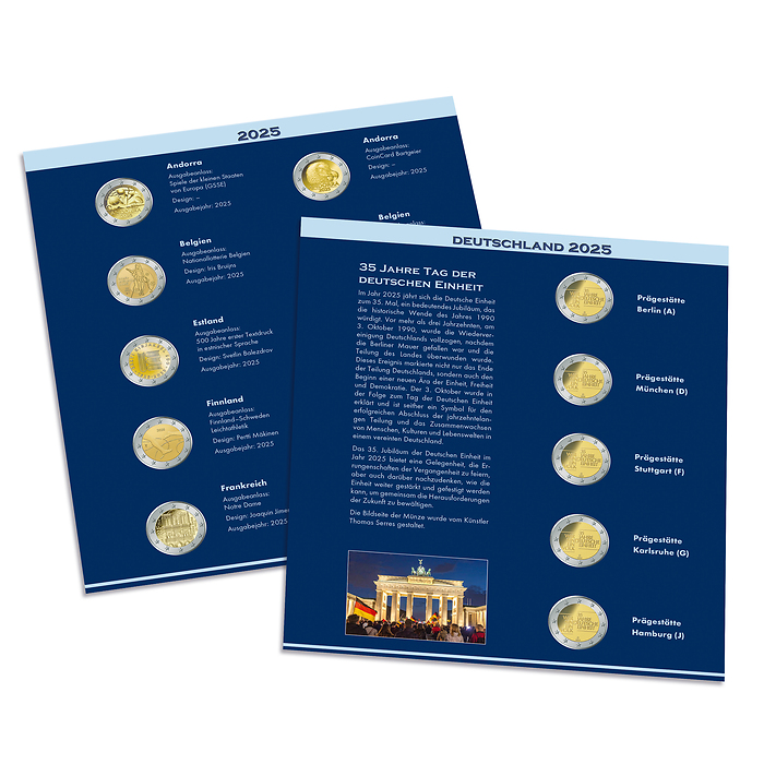 NUMIS illustrated album 2€ commemorative coins for all eurozone countries, German, Vol. 11