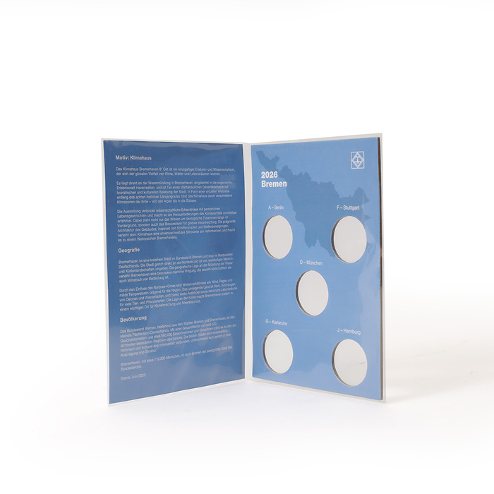 Coin Card for German 2-Euro commemorative coin 2026 (Klimahaus Bremerhaven)