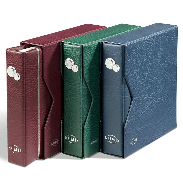 coin album NUMIS, incl. slipcase, with 5 pocket sheets