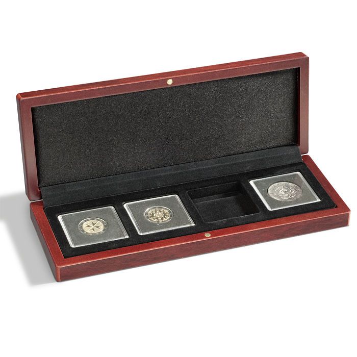 Coin Presentation Case 12 Coins in Quadrum XL Coin Holders Volterra 