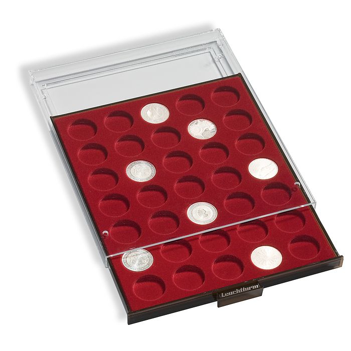 Coin boxes with round compartments