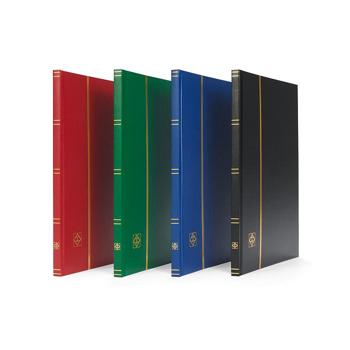 Basic stockbooks in hard cover, black pages