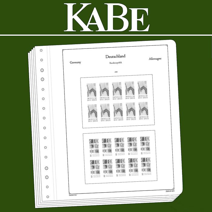 KABE OF-Illustrated album pages Federal Republic of Germanystamp booklets