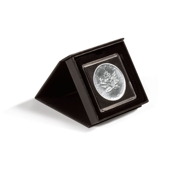 AIRBOX coin etui with display function for QUADRUM capsules, black