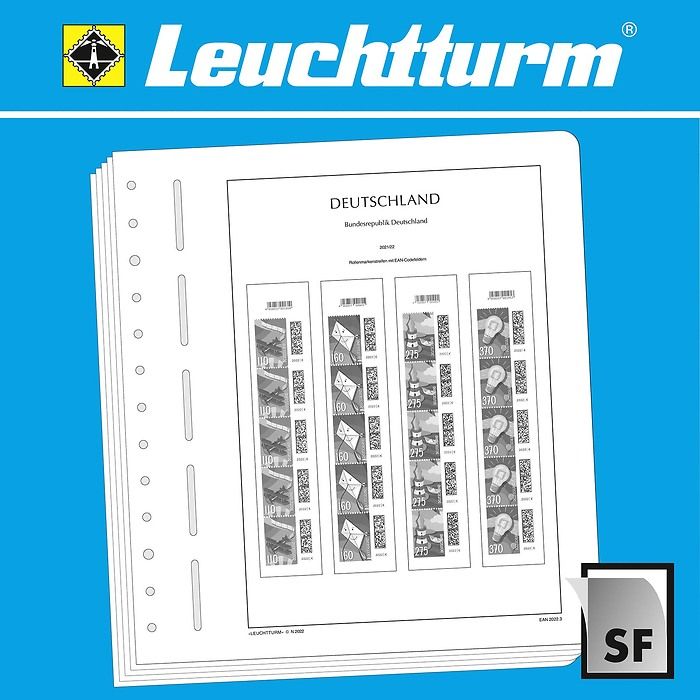 LIGHTHOUSE SF Supplement Federal Republic of Germany roll stamps with EAN_code fields