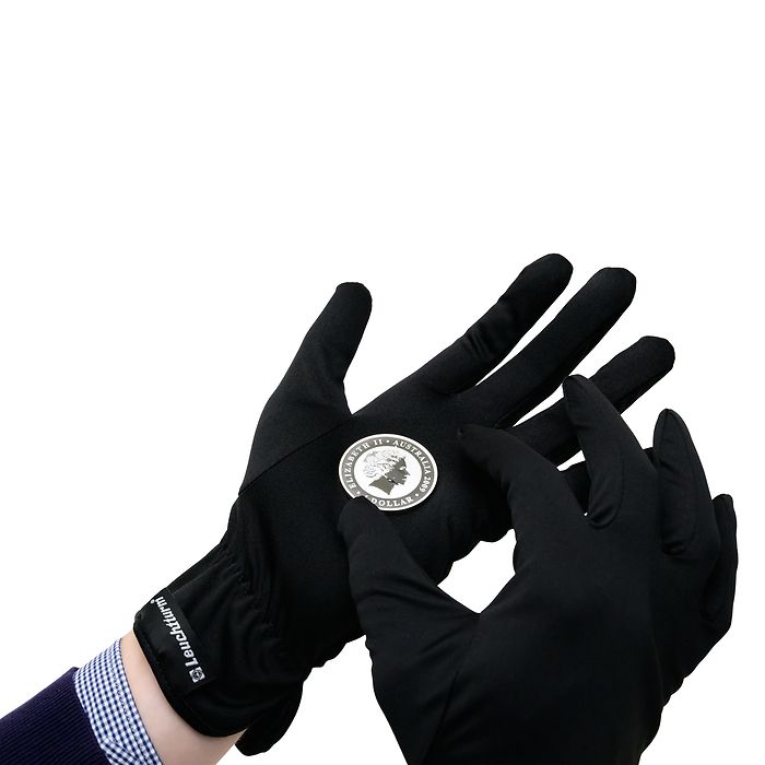 Coin gloves made of microfibre, 1 pair, black