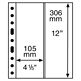 Plastic pockets GRANDE, with 2 vertical stripes, clear