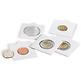 Matrix coin holders, white, inside Ø 37.5 mm, self-adhesive, pack of 25