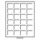 MB coin box with 24 square Compartments (42 mm), smoke colour