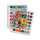 Encap plastic sheets, clear pockets for 42 champagne bottletops and bottlecaps