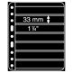 Plastic pockets VARIO PLUS, extra strong film, 7-way division, black