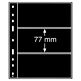 Optima plastic sheets with 3 dividers, black, pack of 10