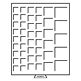 MB coin box with 45 square Compartments with various diameters, smoke colour