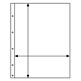Folio plastic sheets, 1- way division, clear
