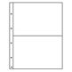 Folio plastic sheets, 2- way division, clear