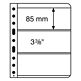 Vario plastic sheets with 3 dividers, crystal clear, pack of 5